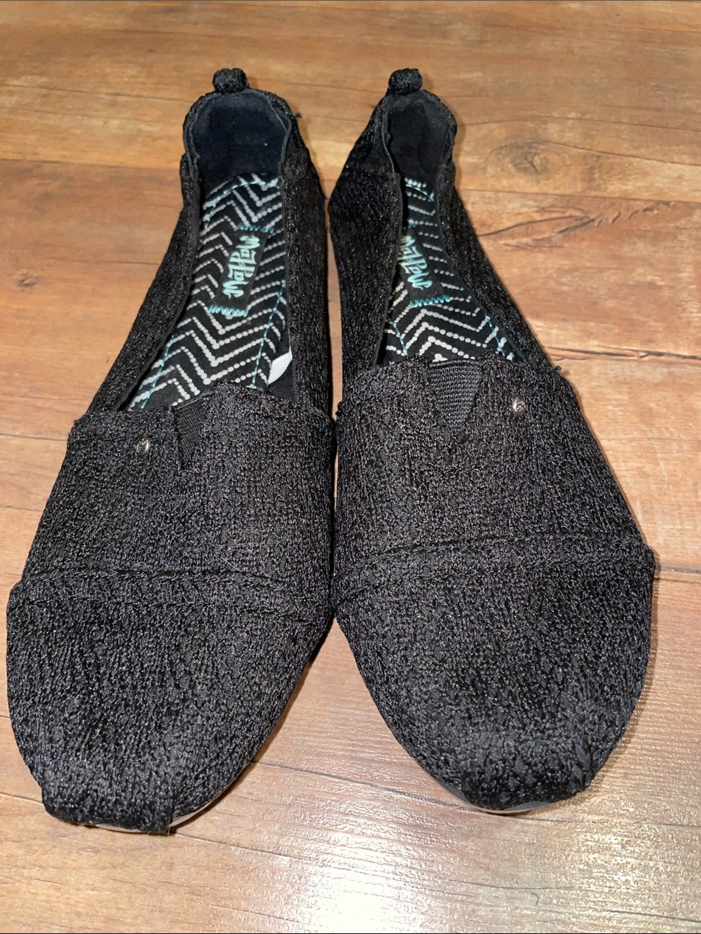 NWOT | Mad Love Black Knit Slip-On Loafers | 11